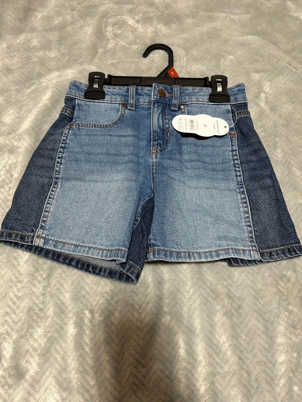 wonder nation Two-Tone Light Blue Denim Shorts